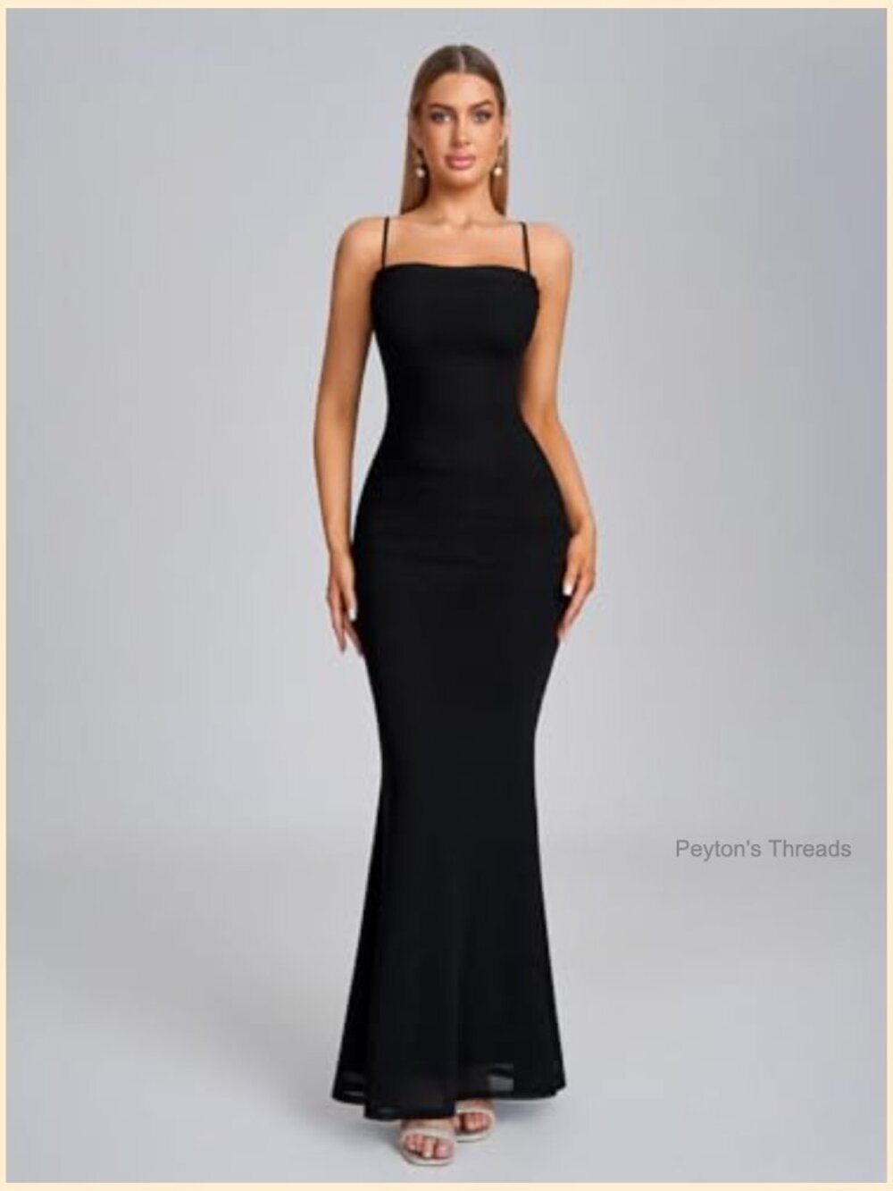 Spaghetti Strap Ruched Bodycon Corset Maxi Long Dress Wedding Guest Cocktail - Picture 2 of 6